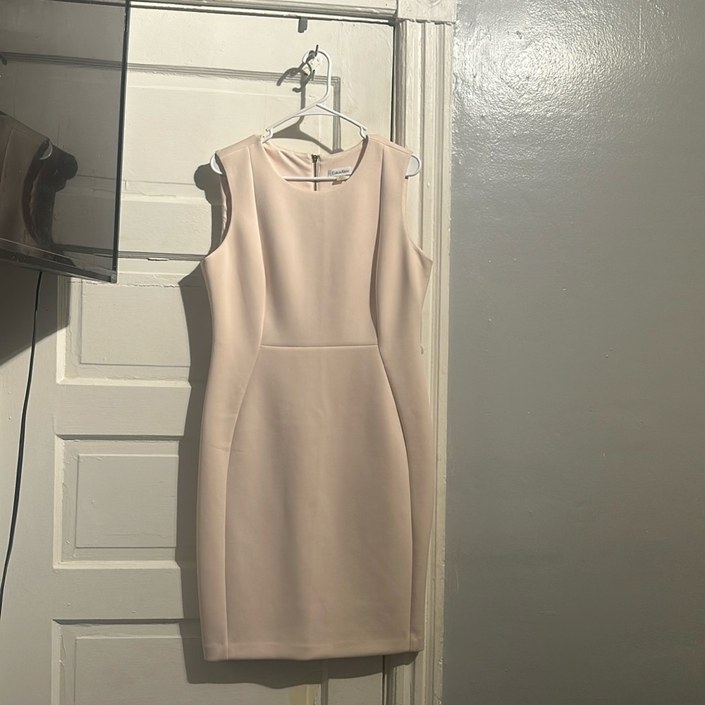 Blush pink Calvin Klein dress